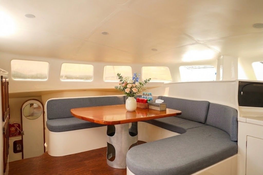 SY Shindig saloon interior with seating and dining area