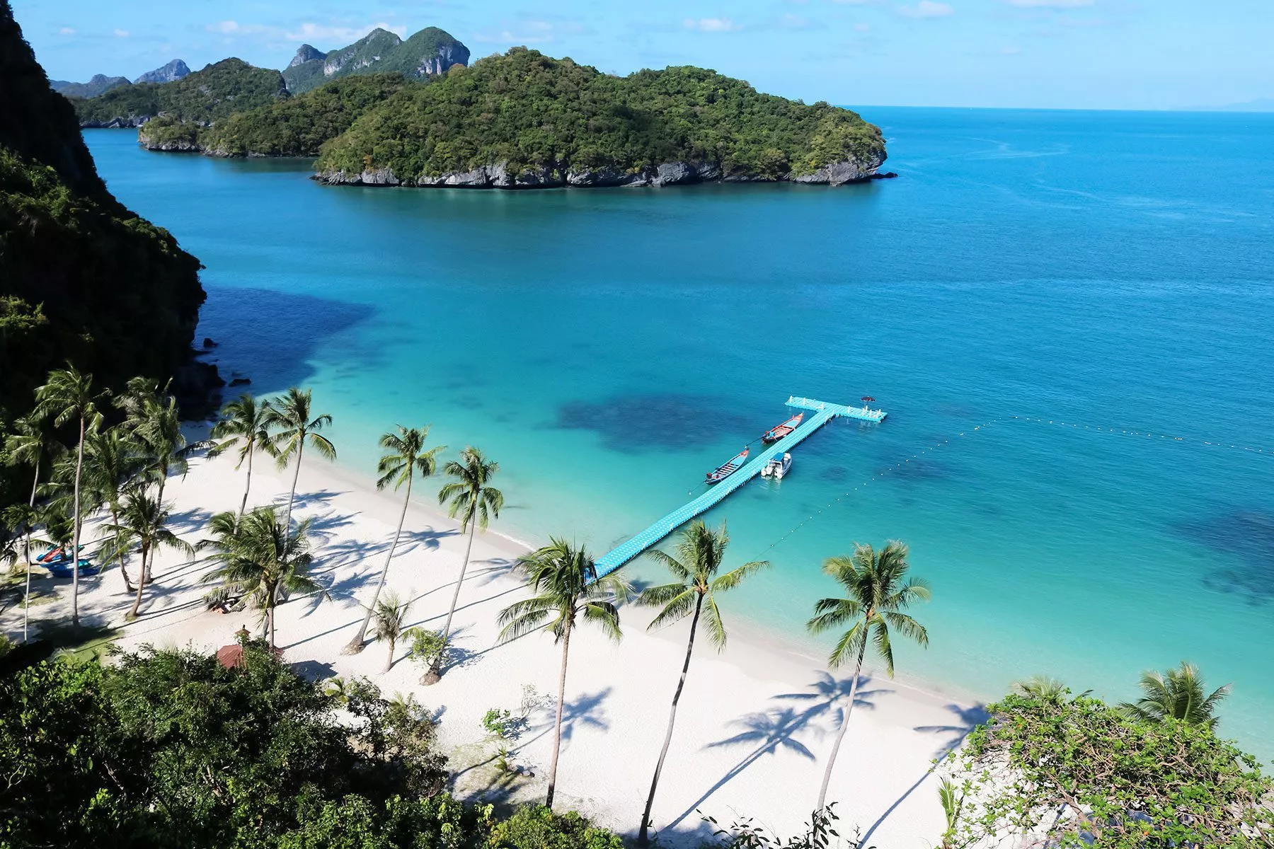 Ko Wua Ta Lap beach and surrounding turquoise lagoon